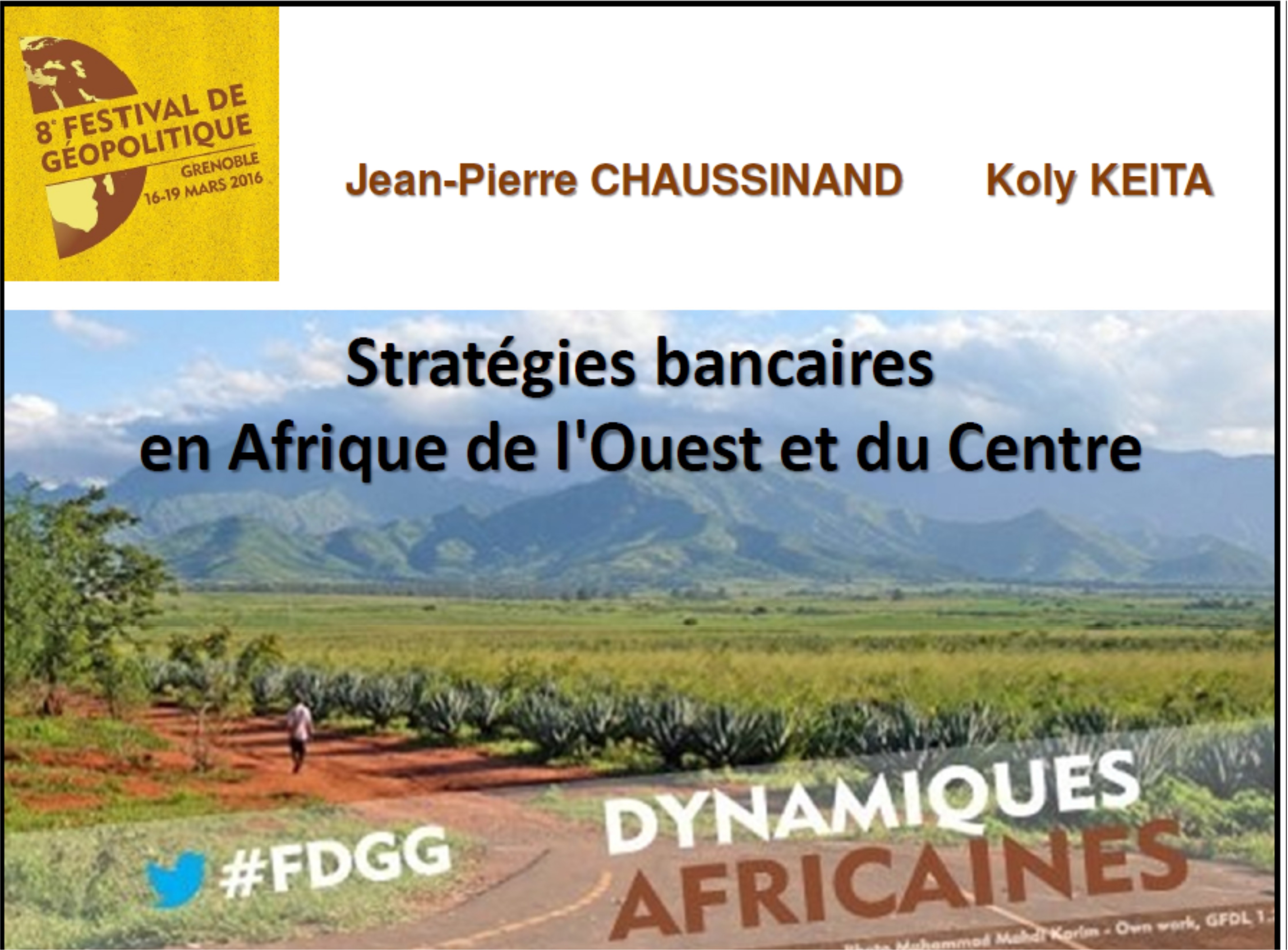 Conférence de JP Chaussinand sur la stratégie bancaire e Afrique conférence strategies bancaires en afrique